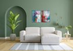 Vibrant Tranquility | Oil And Acrylic Painting in Paintings by Shirly Maimom Art. Item composed of canvas compatible with contemporary and art deco style