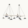 Emily Group of Nine Pendant Light – Anthracite Semi-Matte | Pendants by MOSS Objects. Item composed of oak wood and steel in contemporary or modern style