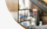 Solida Brass Plated Metal Circular Mirror | Decorative Objects by LAGU. Item made of metal works with modern style