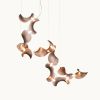 Dune 12 Spiral in Metallic Tones Pendant Light | Chandeliers by MOSS Objects. Item made of metal works with contemporary & japandi style