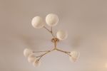 Claylight Vine | Flush Mounts by lightexture. Item made of brass with ceramic works with boho & minimalism style