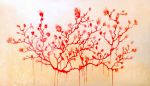 Restaurant Wall Art | Oil And Acrylic Painting in Paintings by Katherine Larson | Vellum in Ann Arbor. Item made of canvas