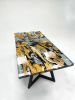 Olive Wood Epoxy Resin Dining Table - Bespoke Resin Table | Tables by Tinella Collection. Item made of oak wood with metal works with minimalism & industrial style