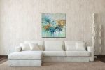 Garden Party - Abstract Floral Painting on Canvas | Oil And Acrylic Painting in Paintings by Filomena Booth Fine Art. Item made of canvas works with contemporary & modern style