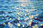 Painting Glare on the water 15. | Oil And Acrylic Painting in Paintings by IRYNA KASTSOVA. Item works with minimalism & mediterranean style