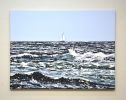 Ocean. Sailboat 6. | Oil And Acrylic Painting in Paintings by IRYNA KASTSOVA. Item composed of canvas in coastal or mediterranean style