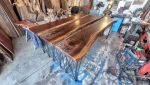 27ft Walnut Live Edge Bar Top | Side Table in Tables by Lumberlust Designs | Novel Midtown Phoenix in Phoenix. Item composed of walnut