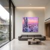 Lapland Finland Winter Impasto Oil Painting Fine Art | Oil And Acrylic Painting in Paintings by Dynasty Artisan. Item made of linen works with contemporary & eclectic & maximalism style