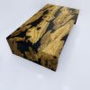 Natural Wood Epoxy Coffee Table - Waterfall Table | Tables by Tinella Collection. Item made of oak wood works with eclectic & maximalism & art deco style