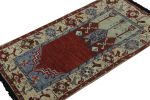 Rug & Kilim’s Tribal Runner Rug in Red with Mihrab | Area Rug in Rugs by Rug and Kilim