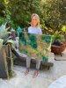 'IVY' - Luxury Epoxy Resin Abstract Artwork | Oil And Acrylic Painting in Paintings by Christina Twomey Art + Design. Item composed of canvas & synthetic