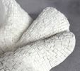 White II marble mosaic sculpture | Sculptures by Julia Gorbunova. Item composed of marble in contemporary or coastal style