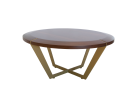 Diamond Coffee Table Small | Tables by Marie Burgos Design and Collection. Item made of walnut with brass