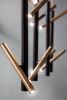 Irregular Four Light Ceiling Lamp | Chandeliers by LAGU. Item composed of brass in art deco or modern style