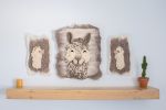 Gray and White Suri Alpaca | Tapestry in Wall Hangings by Ernie and Irene. Item made of cotton