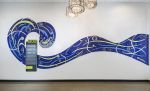 Big Blue Wave | Mosaic in Art & Wall Decor by Stacia Goodman Mosaics | 1300 Lagoon Building in Minneapolis. Item composed of metal and ceramic