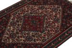 1950s Vintage Senneh Kilim in Red, Blue & White Tribal | Area Rug in Rugs by Rug and Kilim