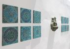 Set of 12 large tiles for wall art installation 11.8" /tile | Tiles by GVEGA. Item made of ceramic