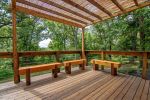 outdoor cedar timber bench | Benches & Ottomans by RealSimpleWood LLC. Item composed of wood in rustic style