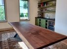 Live Edge Walnut Dining Table | Tables by TRH Furniture. Item made of walnut & steel