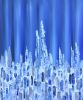 Blue City Small | Oil And Acrylic Painting in Paintings by KARDIMAGO. Item made of canvas with synthetic