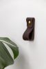 Small Leather Wall Strap [Round End] | Storage by Keyaiira | leather + fiber | Artist Studio in Santa Rosa. Item made of leather