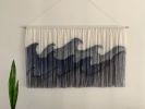 TIDES Hand Dyed Custom Wall Hanging, Textile Wall Tapestry | Macrame Wall Hanging in Wall Hangings by Wallflowers Hanging Art. Item made of oak wood with wool works with boho & eclectic & maximalism style