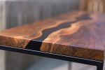 Bastogne Walnut Live Edge Resin Console Table | Resin Desk | | Tables by SAW Live Edge. Item composed of walnut and synthetic