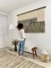 Dyed Yarn Wall Hanging - ZORKE VII | Tapestry in Wall Hangings by Olivia Fiber Art. Item composed of wood and wool in minimalism or contemporary style