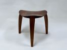 Sculpted/Artistic stool | Chairs by Wooden Imagination. Item composed of walnut