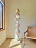 Wood Modern Totem Pole.  Floor wood sculpture. | Public Sculptures by Ivars Design