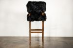 Modern Bar Stool in Exotic Wood and Sheepskin from Costantin | Chairs by Costantini Design. Item made of wood & fabric compatible with contemporary and modern style