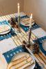Izamna Stripe Handwoven Table Runner (YELLOW) | Linens & Bedding by Routes Interiors. Item composed of cotton in boho or eclectic & maximalism style
