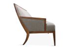 Belgrano Contemporary Rosewood COM Settee, Customizable | Couch in Couches & Sofas by Costantini Design. Item composed of wood and leather