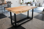 Live Edge Multi Use Combo Coffee Table & Dining Table | Tables by Basemeant WRX. Item composed of wood and steel