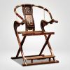 Imperial Ming Dynasty Style Folding Horseshoe Chair II | Folding Chair in Chairs by Dynasty Artisan. Item composed of wood compatible with contemporary and eclectic & maximalism style