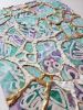 Mosaiced Up 04 - Original Botanical Watercolor Painting | Paintings by Apoorva Kasaraneni. Item composed of canvas & synthetic