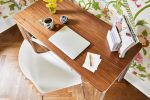 Walnut Table | Desk in Tables by Chassie Studio. Item made of wood with aluminum