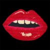 EMBRASSE MOI red lips original framed print | Prints by Mommani Threads. Item made of wood & paper compatible with contemporary and modern style
