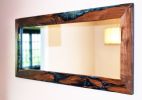walnut epoxy inlay mirror | Decorative Objects by Abodeacious. Item composed of walnut & glass compatible with contemporary and modern style