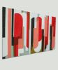 Traffic Red & Pink | Oil And Acrylic Painting in Paintings by Ronald Hunter | Roxier Art Gallery in Rotterdam. Item made of canvas & synthetic