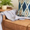 Boro Blue Soft Handwoven Merino Throw | Linens & Bedding by Studio Variously. Item made of wool works with coastal & modern style