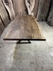 Custom Order Dark Brown Walnut Table - Live Edge -Slab Table | Dining Table in Tables by TigerWoodAtelier. Item made of walnut compatible with minimalism and art deco style