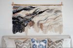 textured wall art and woven wall hanging, "Shoreline IV" | Wall Sculpture in Wall Hangings by Rebecca Whitaker Art. Item made of wood & cotton
