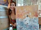 La paz en medio de las turbulencias | Oil And Acrylic Painting in Paintings by Elena Parau. Item composed of canvas in minimalism or contemporary style