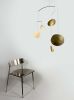 Suspended Cumulus in Gold I | Sculptures by Claudine Gevry Studio. Item composed of aluminum compatible with minimalism and contemporary style