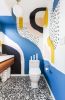 Modern Abstract Wall Mural With Handpainted Elements | Wallpaper in Wall Treatments by Ward 5 Design. Item composed of synthetic
