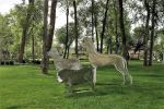SIENNA PLANTATION KENNEL COLLECTION | Public Sculptures by jim collins sculpture. Item composed of steel
