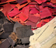 RGB, paper collage triptych on masonite | Mixed Media by Glen Gauthier