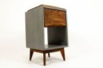 Classic Edge Black | Nightstand in Storage by Curly Woods. Item made of oak wood & concrete compatible with modern style